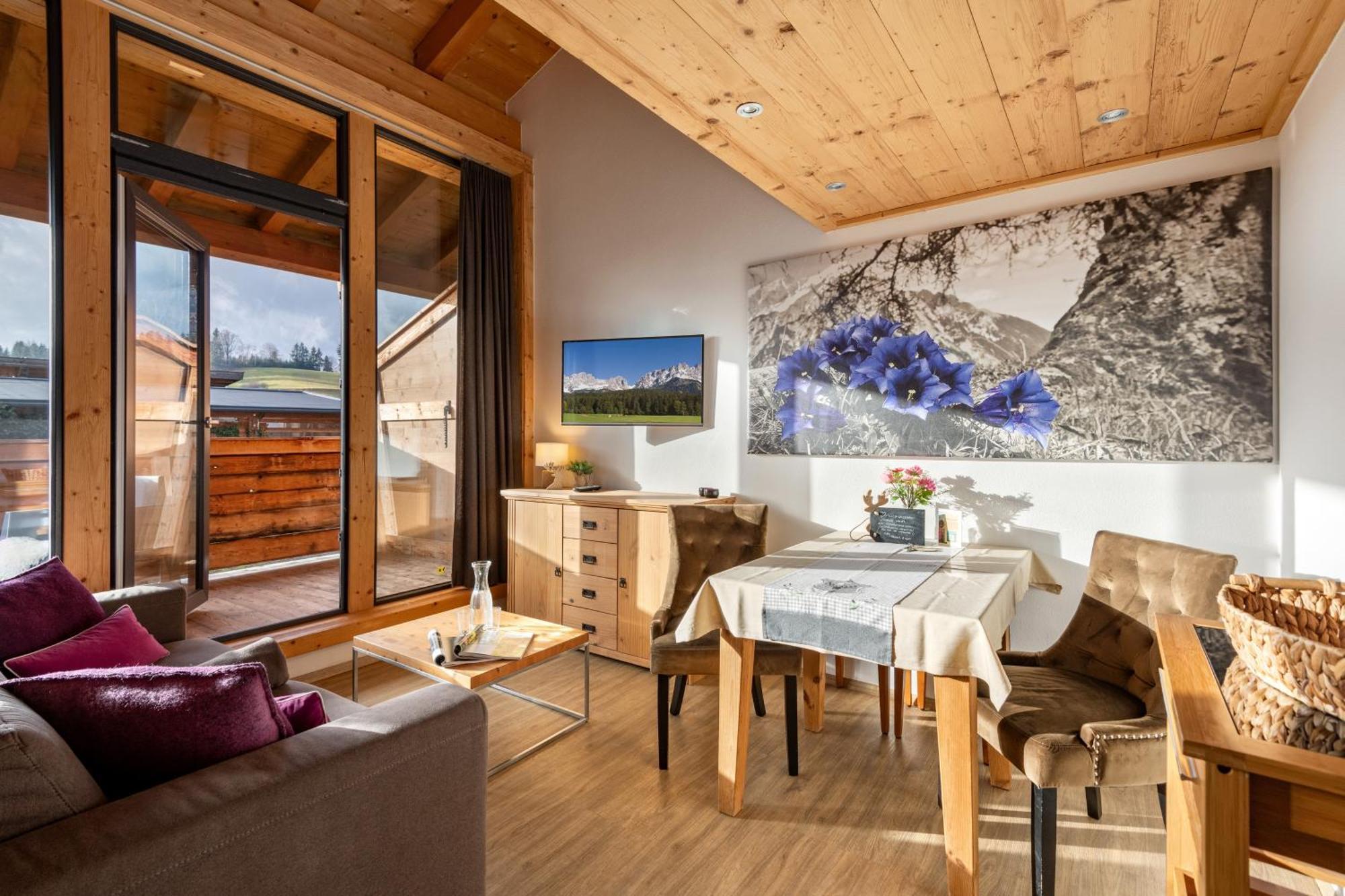 Narzenhof Wellness Chalets, Familien & Luxus Apartments Am Bauernhof Sankt Johann in Tirol Bagian luar foto
